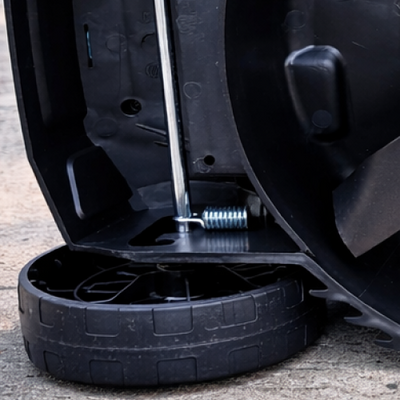 Axial cutting height adjustment with 3 positions (25, 45 and 65 mm)