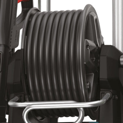 Hose reel with guide frame