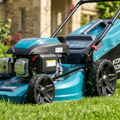 Large Wheels with Deep Rubber Tread