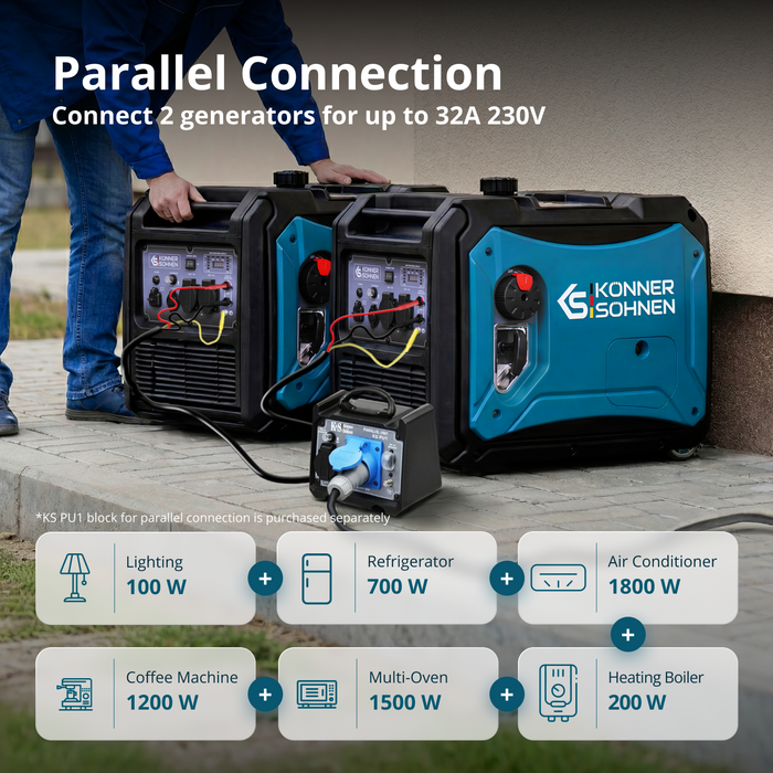 LPG/gasoline inverter generator KS 4000iEG S