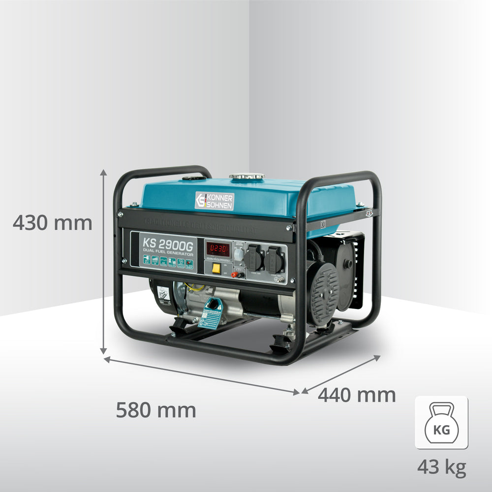 LPG/Gasoline Generator "Könner & Söhnen" KS 2900G