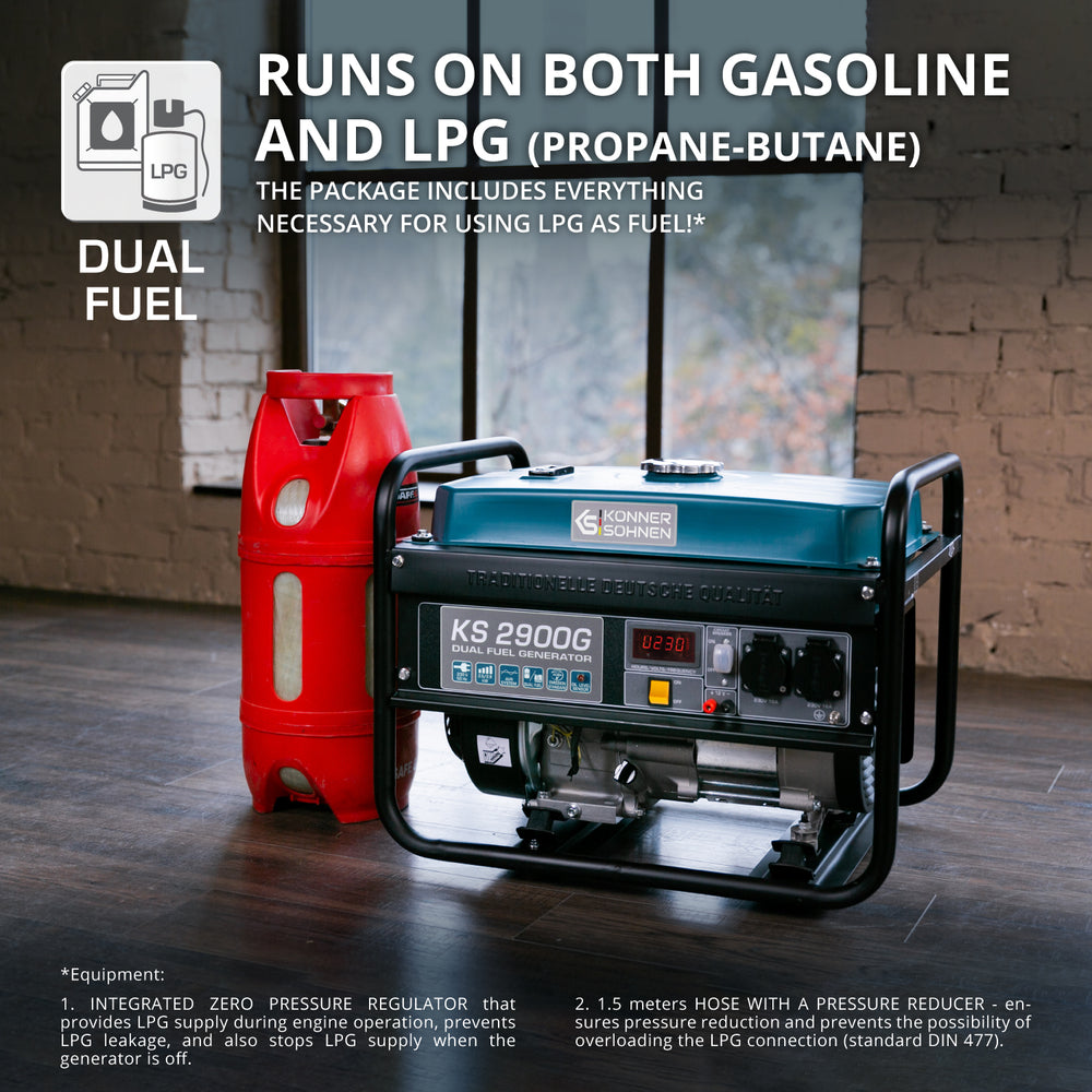 LPG/Gasoline Generator "Könner & Söhnen" KS 2900G