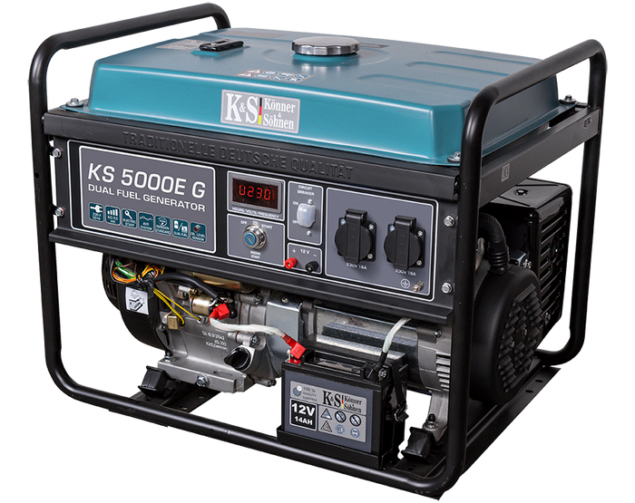 LPG/Gasoline Generator "Könner & Söhnen" KS 5000E G