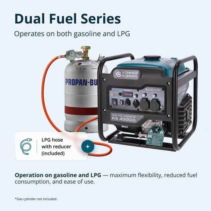 Dual Fuel Inverter Generator KS 4500iG