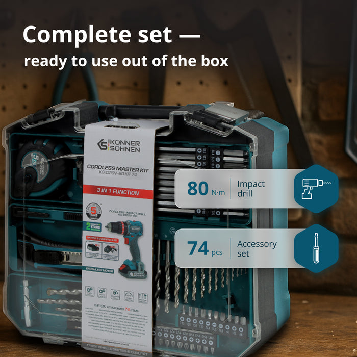 Cordless Master Set KS ID20V-60 KIT 74 PLUS