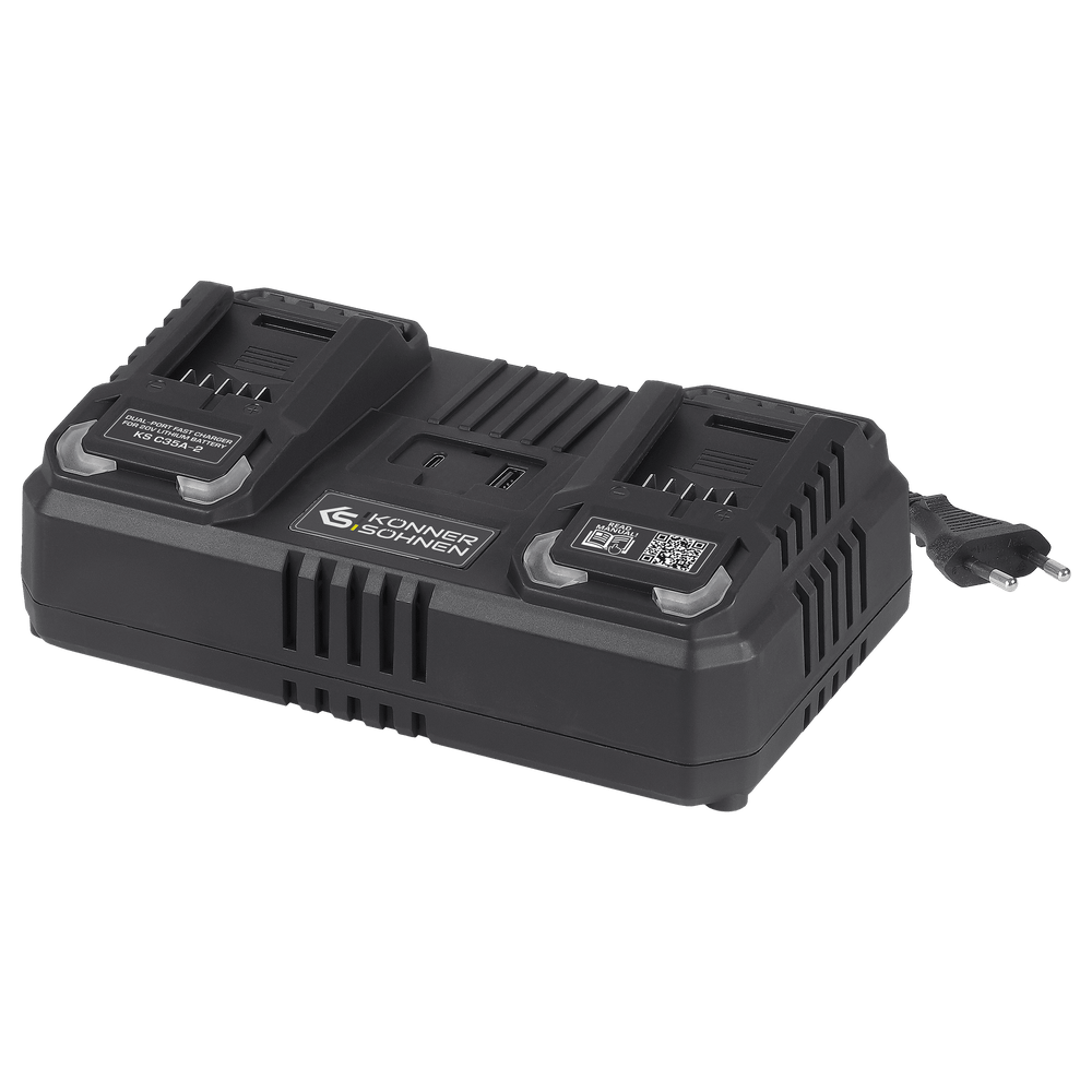 Dual charger for 20V rechargeable batteries KS C35A-2
