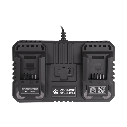 Dual charger for 20V rechargeable batteries KS C35A-2