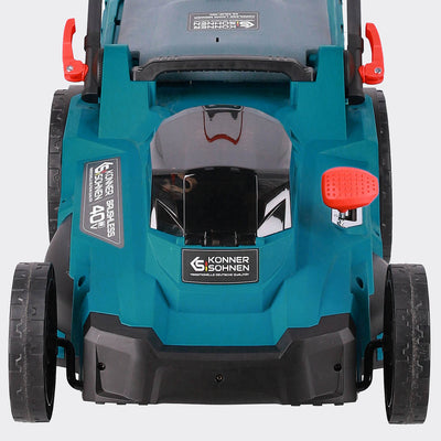 The lawn mower features a 2-in-1 function