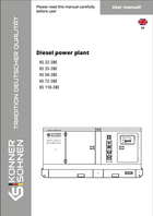 Diesel power station KS 22-3BE, KS 35-3BE, KS 50-3BE, KS 72-3BE, KS 110-3BE