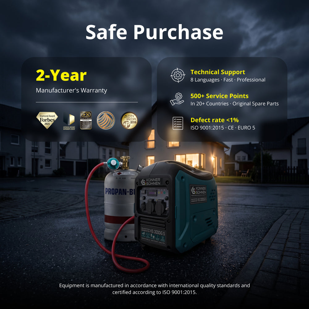 LPG/Benzin inverteres generátor KS 3000iG S