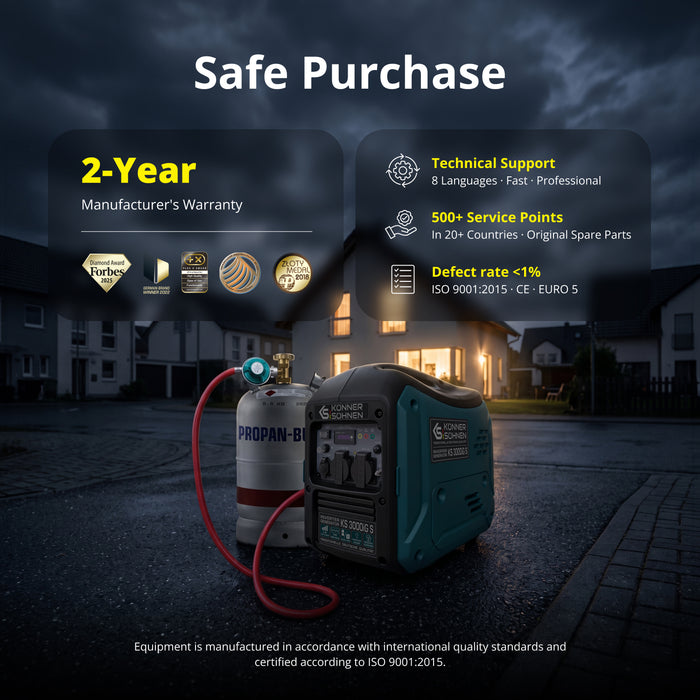 LPG/Benzin inverteres generátor KS 3000iG S