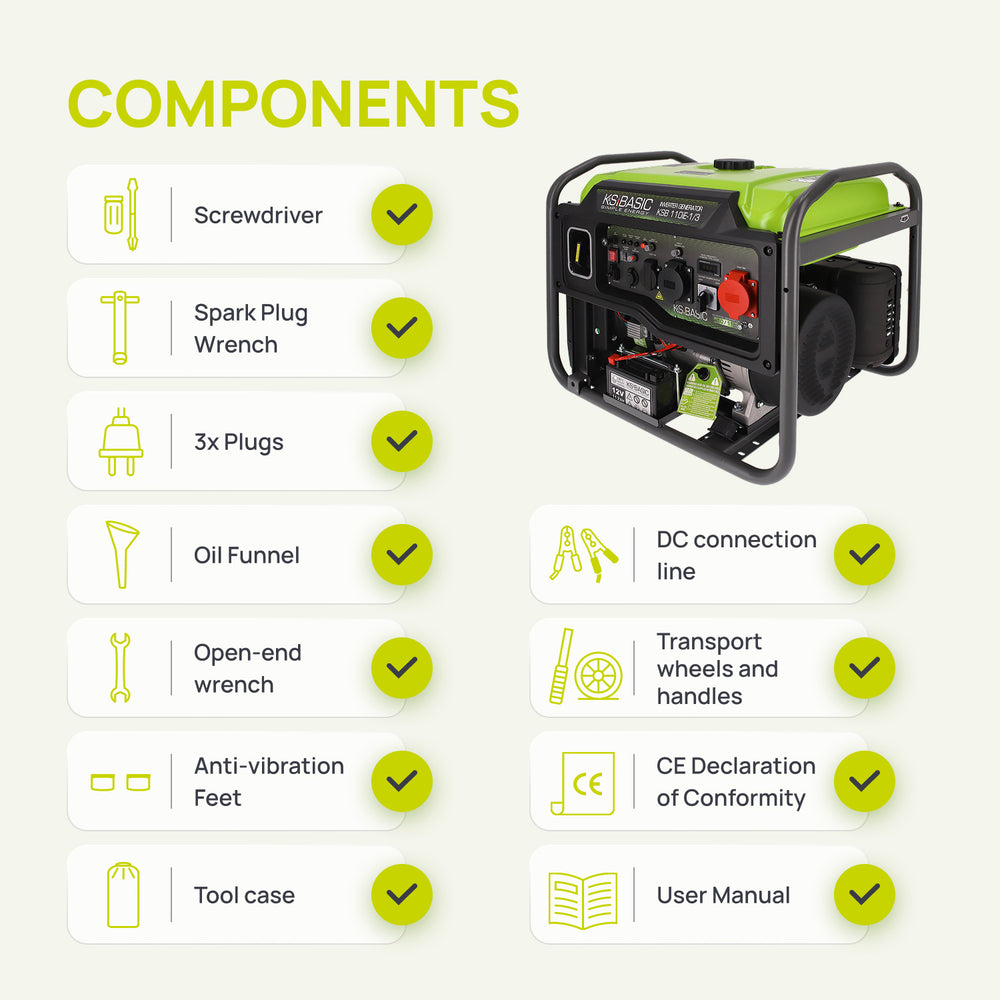 Inverter generátor KSB 110iE-1/3