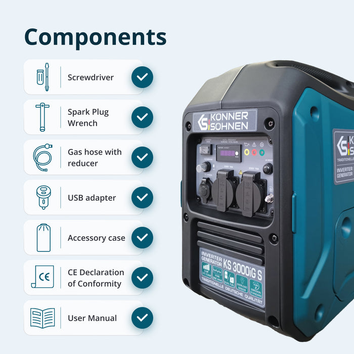 LPG/gasoline inverter generator KS 3000iG S
