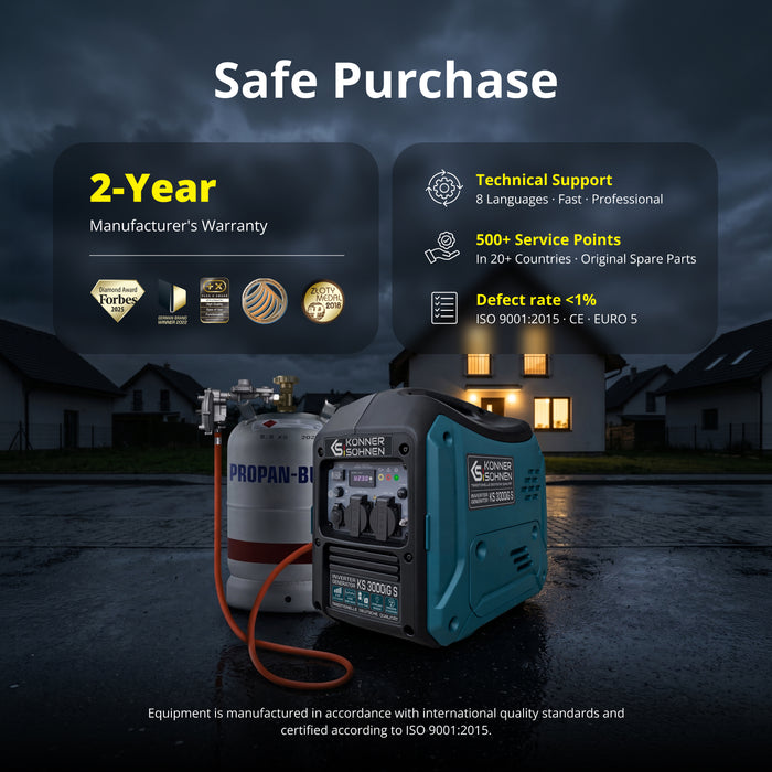 LPG/gasoline inverter generator KS 3000iG S