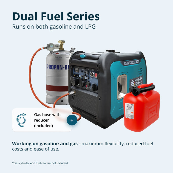 LPG/gasoline inverter generator KS 5500iEG S