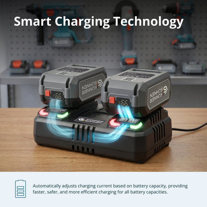 Dual charger for 20V rechargeable batteries KS C35A-2