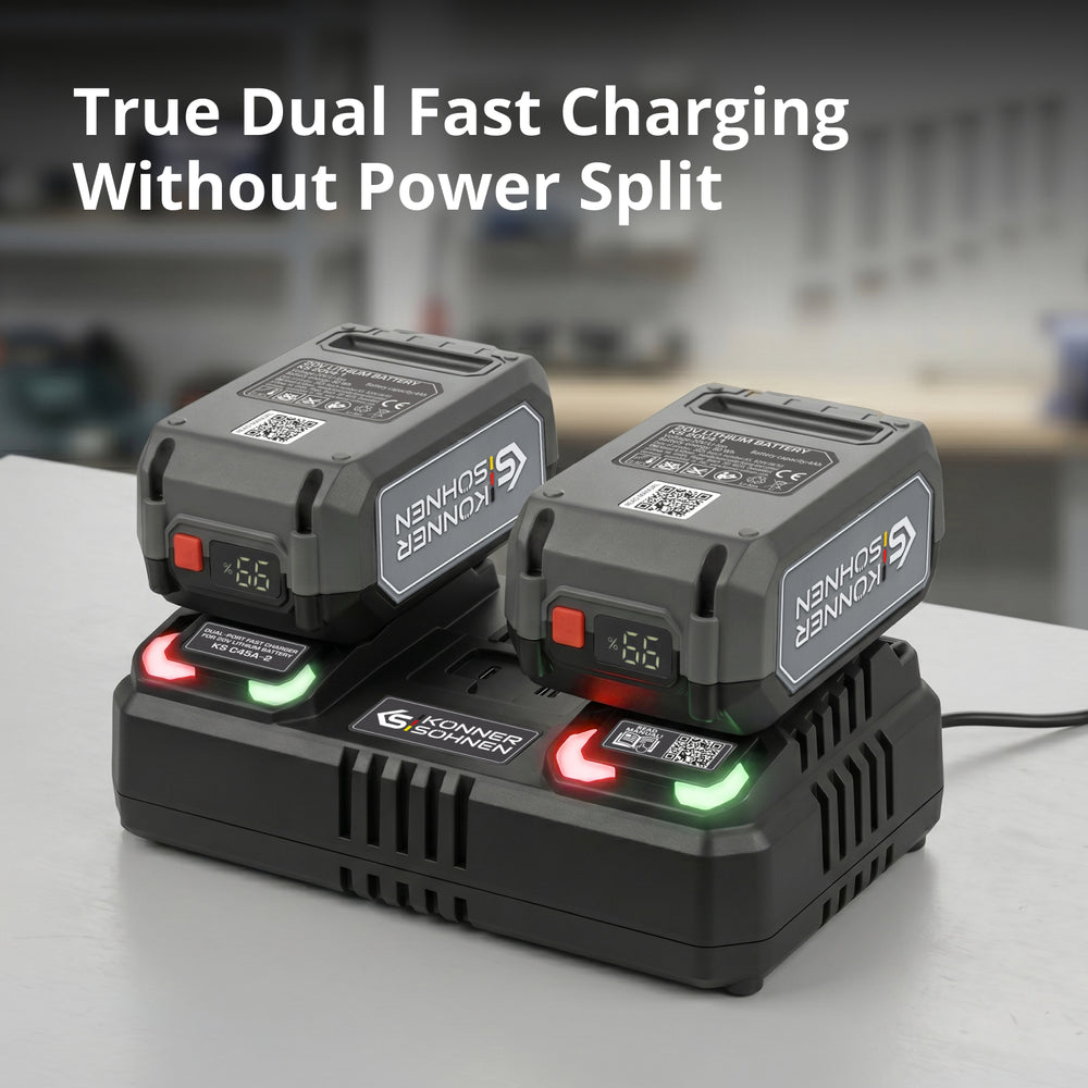 Dual charger for rechargeable batteries 20V KS C45A-2