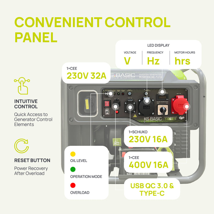 Inverter generator KSB 80iE-1/3