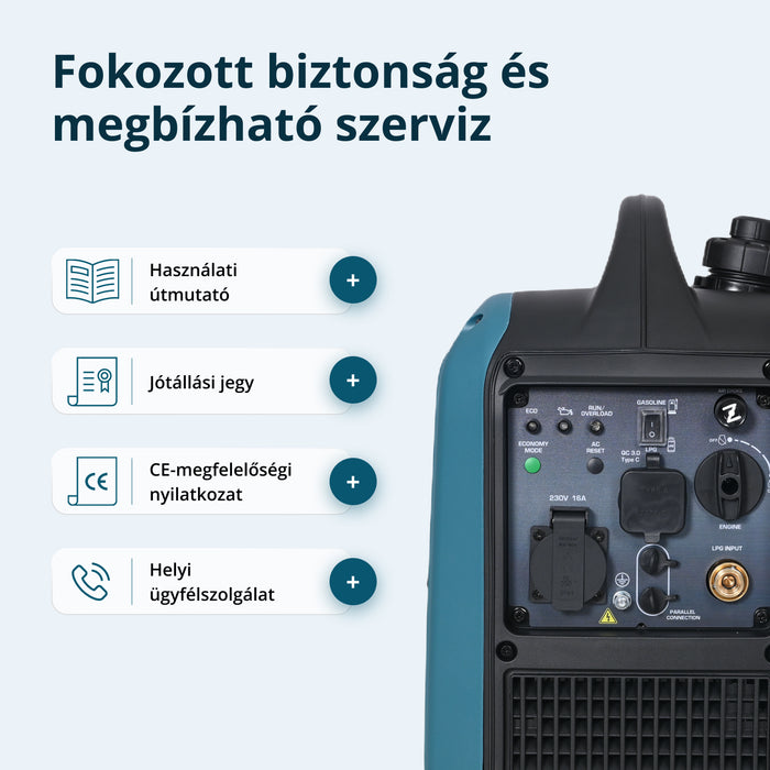 Inverteres generátor (LPG/benzin) KS 1900iG S