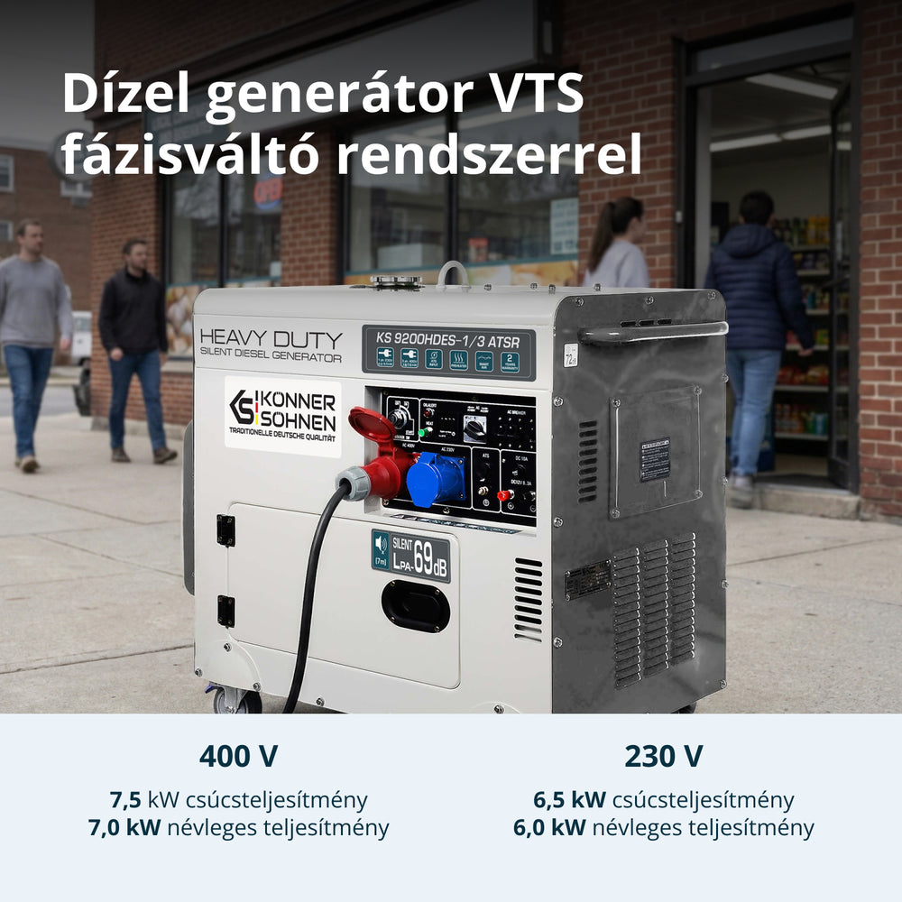 „Könner & Söhnen” KS 9200HDES-1/3 ATSR (EURO V) dízelgenerátor