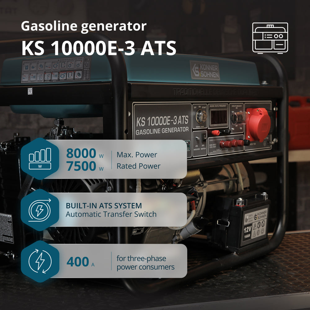 Gasoline generator "Könner & Söhnen" KS 10000E-3 ATS