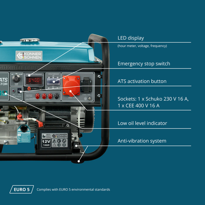 Gasoline generator "Könner & Söhnen" KS 10000E-3 ATS
