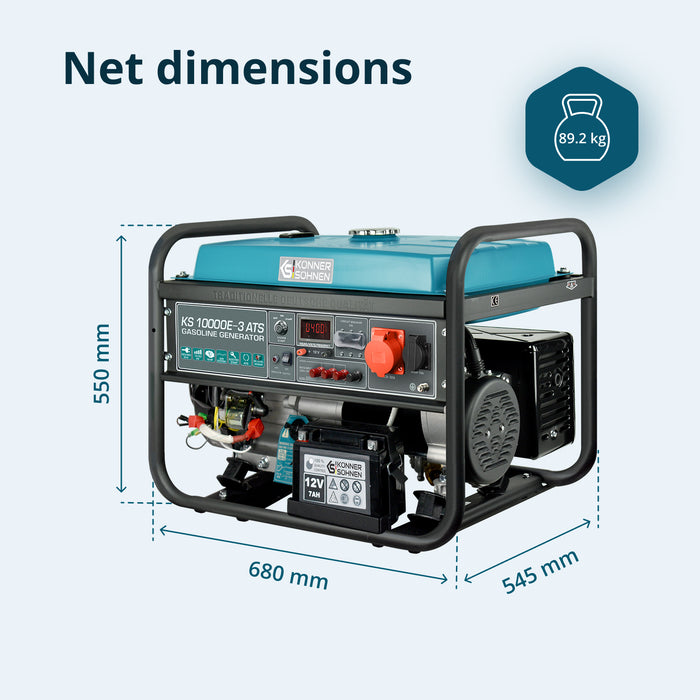 Gasoline generator "Könner & Söhnen" KS 10000E-3 ATS