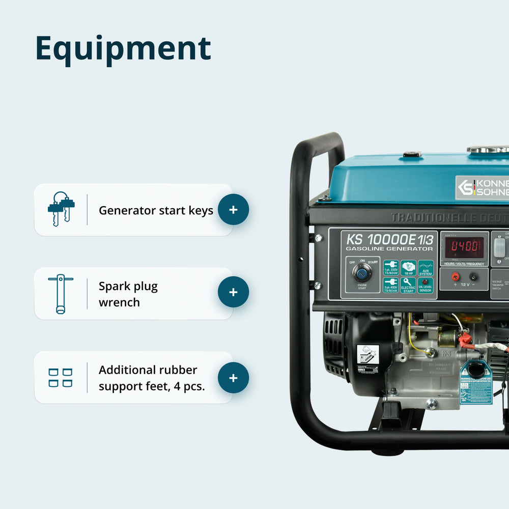 Gasoline generator "Könner & Söhnen" KS 10000E 1/3