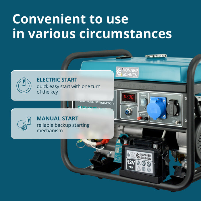 LPG/Gasoline Generator "Könner & Söhnen" KS 10000E G
