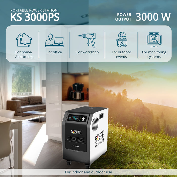 KS 3000PS 3-in-1 Portable Power Station