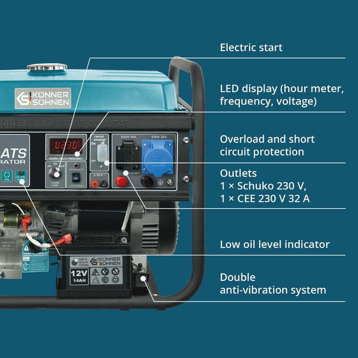 Gasoline generator "Könner & Söhnen" KS 7000E ATS