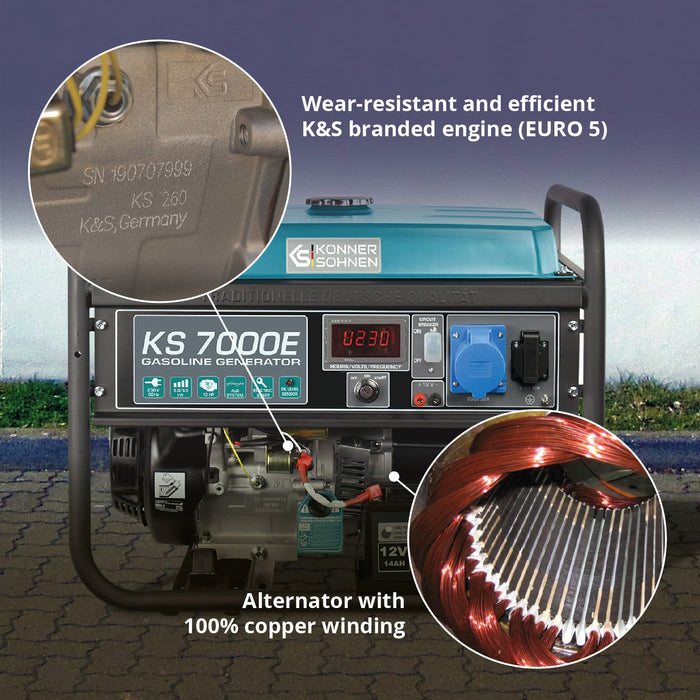 Gasoline generator "Könner & Söhnen" KS 7000E