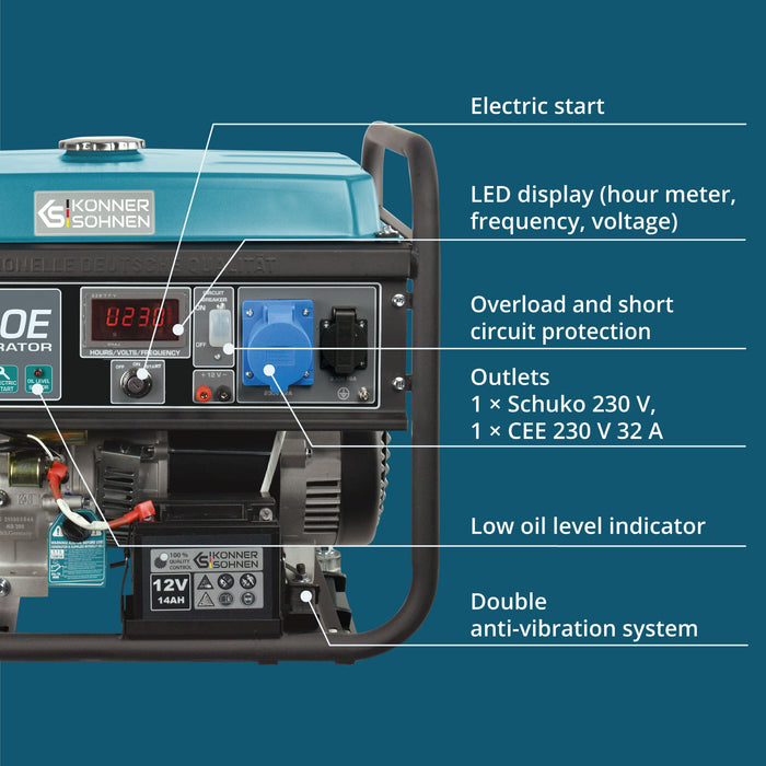 Gasoline generator "Könner & Söhnen" KS 7000E