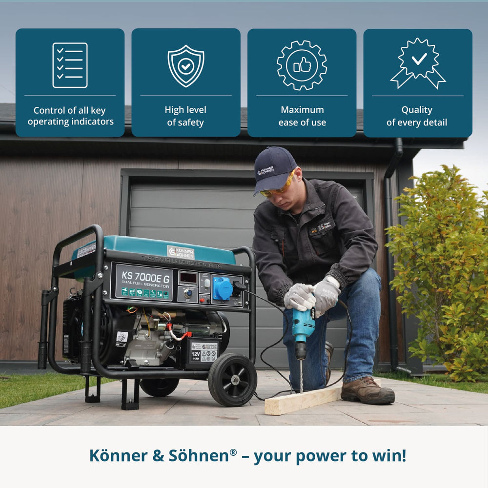 LPG/Gasoline Generator "Könner & Söhnen" KS 7000E G