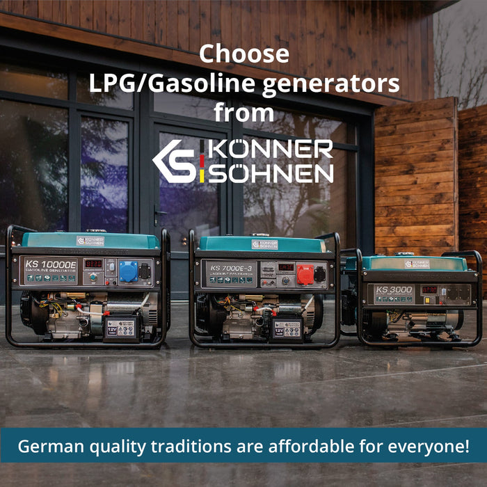 LPG/Gasoline Generator "Könner & Söhnen" KS 7000E G