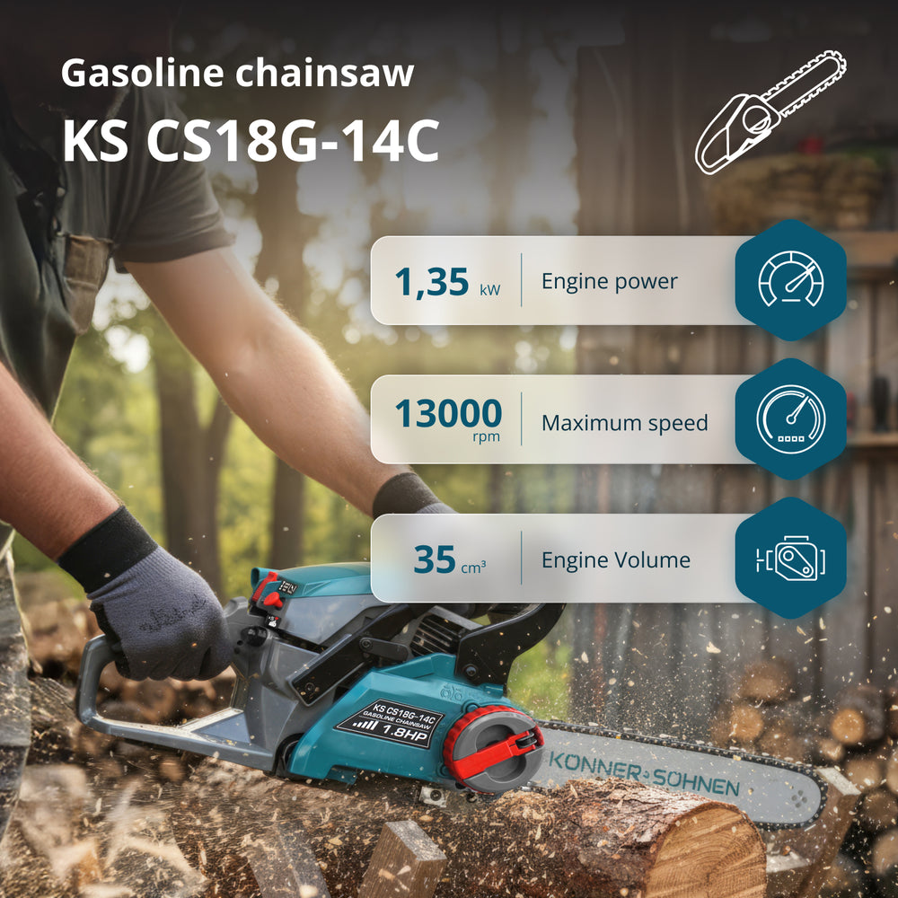 Gasoline chainsaw KS CS18G-14C