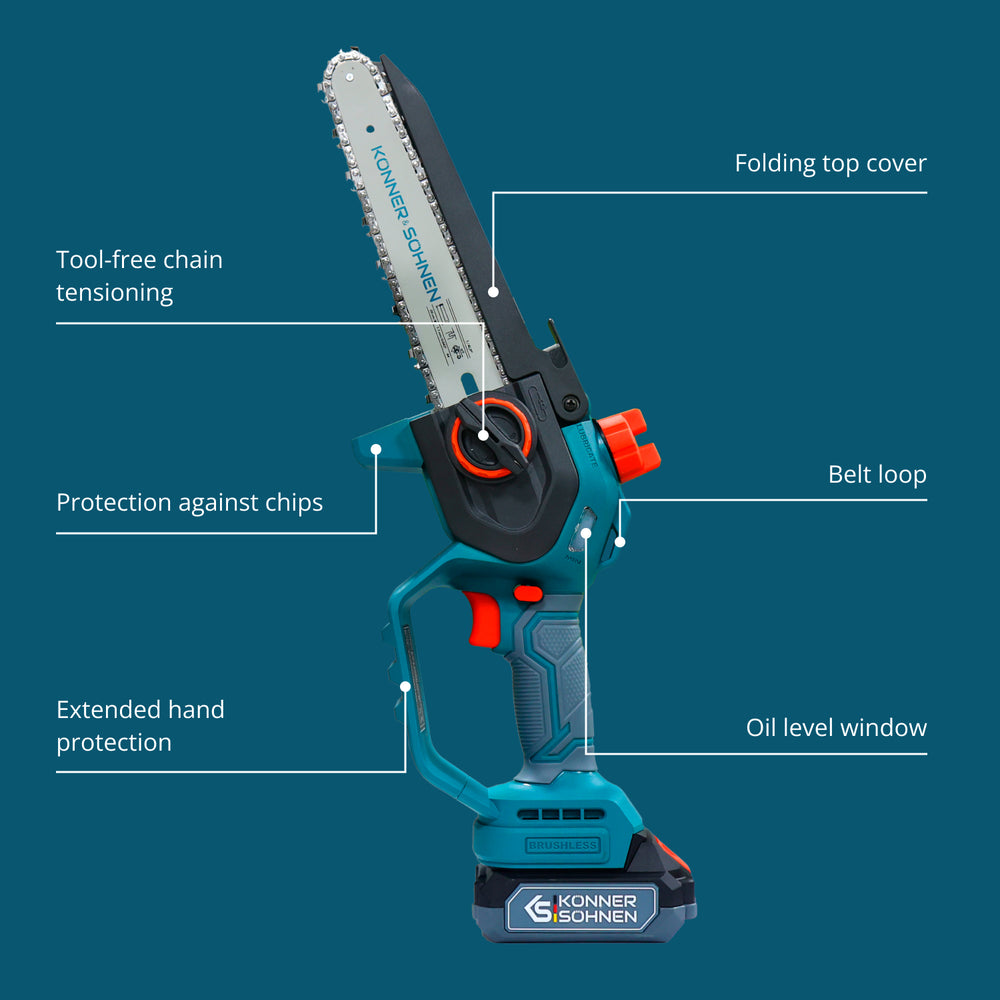 Cordless Mini Chainsaw KS MCS20V-8 CASE PLUS